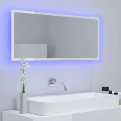 VidaXL Badkamerspiegel LED 100x8,5x37 Cm Acryl Hoogglans Wit -VIDAL Salle De Bain Winkel 0022e339cd10494e942ccda514697176