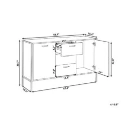 Beliani Sideboard TIFTON - Donkere Houtkleur Mdf -VIDAL Salle De Bain Winkel 04822425857b44e2bf80e579f44434f0