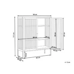 Beliani Sideboard LERRYN - Zwart Staal -VIDAL Salle De Bain Winkel 0491b5c86a4445b09391dabdb6d57e07