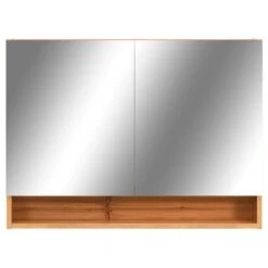 VidaXL Badkamerspiegelkast LED 80x15x60 Cm MDF Eikenkleurig -VIDAL Salle De Bain Winkel 04e8fbce7ed24bd3acb8484cacc55848