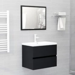 VidaXL Wastafelkast 60x38,5x45 Cm Spaanplaat Zwart -VIDAL Salle De Bain Winkel 056732799d3f44378e73be5f8f4aa8f6