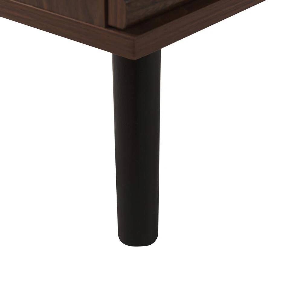 Beliani TV-kast PERTH - Donkere Houtkleur Mdf 2 Beliani TV-kast PERTH - Donkere Houtkleur Mdf - Afbeelding 2