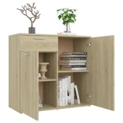 VidaXL Dressoir 80x36x75 Cm Spaanplaat Sonoma Eikenkleurig -VIDAL Salle De Bain Winkel 08fa010cb2e64be3b6cfaad2395ffb6a