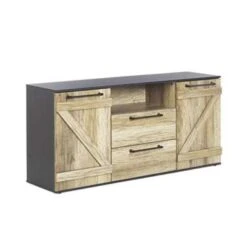 Beliani Sideboard SALTER - Lichte Houtkleur Vezelplaat