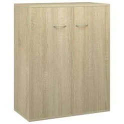 VidaXL Dressoir 60x30x75 Cm Spaanplaat Sonoma Eikenkleurig