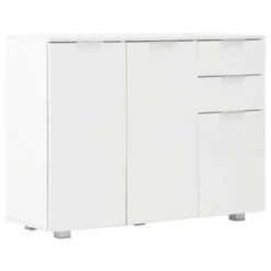 VidaXL Dressoir 107x35x80,5 Cm Hoogglans Wit