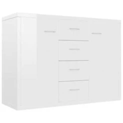 VidaXL Dressoir 88x30x65 Cm Spaanplaat Hoogglans Wit
