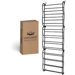 O'DADDY® Hangend Schoenenrek - Opdek En Stompe Deur - 20x51x182 Zwart -VIDAL Salle De Bain Winkel 1000012471 0102