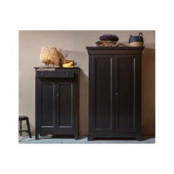 WOOOD Isabel Brocante Kast - Grenen - Zwart - 191x118x47 -VIDAL Salle De Bain Winkel 1000013673 0102