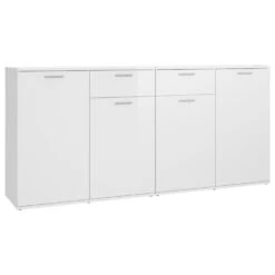 VidaXL Dressoir 160x36x75 Cm Spaanplaat Hoogglans Wit