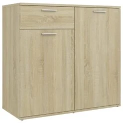 VidaXL Dressoir 80x36x75 Cm Spaanplaat Sonoma Eikenkleurig