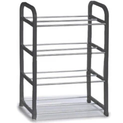 Arte R Schoenenrek - 4-laags - Metaal - Zilver - 40 X 19 X 56 Cm