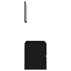 VidaXL 2-delige Badkamermeubelset Spaanplaat Zwart -VIDAL Salle De Bain Winkel 1000025754 0103