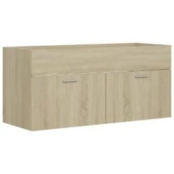 VidaXL Wastafelkast 100x38,5x46 Cm Spaanplaat Sonoma Eikenkleurig