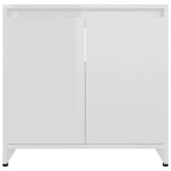 VidaXL Badkamerkast 60x33x61 Cm Spaanplaat Hoogglans Wit