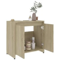 VidaXL Badkamerkast 60x33x61 Cm Spaanplaat Sonoma Eikenkleurig -VIDAL Salle De Bain Winkel 1000026629 0103