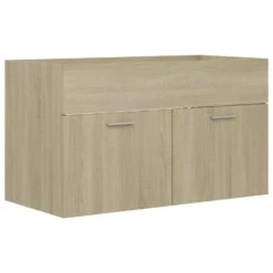 VidaXL Wastafelkast 80x38,5x46 Cm Spaanplaat Sonoma Eikenkleurig