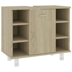 VidaXL Badkamerkast 60x32x53,5 Cm Spaanplaat Sonoma Eikenkleurig
