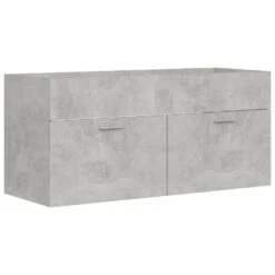 VidaXL Wastafelkast 100x38,5x46 Cm Spaanplaat Betongrijs