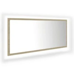 VidaXL Badkamerspiegel LED 100x8,5x37 Cm Acryl Sonoma Eikenkleurig