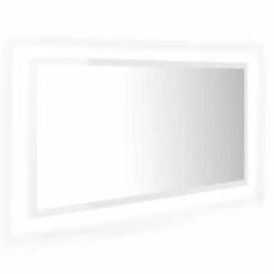 VidaXL Badkamerspiegel LED 90x8,5x37 Cm Acryl Hoogglans Wit