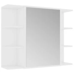 VidaXL Badkamerspiegelkast 80x20,5x64 Cm Bewerkt Hout Wit