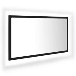 VidaXL Badkamerspiegel LED 80x8,5x37 Cm Acryl Zwart
