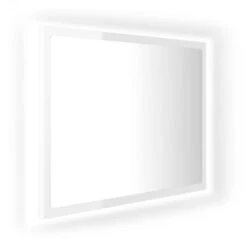 VidaXL Badkamerspiegel LED 60x8,5x37 Cm Acryl Hoogglans Wit