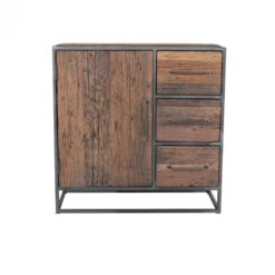 Giga Meubel Dressoir Hout/Metaal - 90x40x90cm - Dressoir Lio