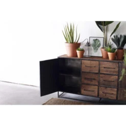 Giga Meubel Dressoir Hout - 180x40x90cm - Dressoir Lio -VIDAL Salle De Bain Winkel 1000027319 0103