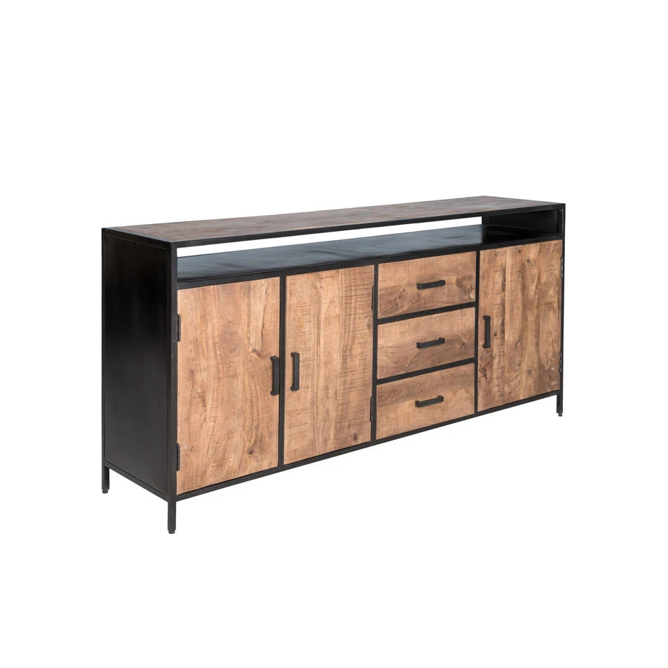 Livingfurn - Dressoir Sturdy Open 180 Cm - Mangohout 1 Livingfurn - Dressoir Sturdy Open 180 Cm - Mangohout