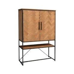 Livingfurn - Kabinetkast Accent - 45x120x180cm - Teakhout