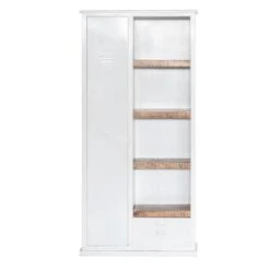 Giga Meubel Lockerkast Wit - Metaal - Hout - 95x42x200cm