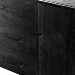 Giga Meubel Dressoir Zwart Hout - 180x40x90cm - Pure Black -VIDAL Salle De Bain Winkel 1000031727 0103