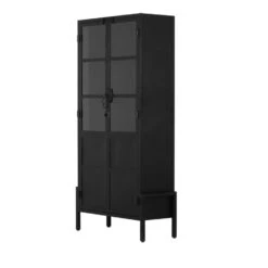 Wandkast Metaal Zwart - 90x40x195cm - 2-Deurs - Kast Nova Giga Meubel -VIDAL Salle De Bain Winkel 1000038330 0102