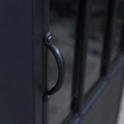 Giga Meubel Vitrinekast Metaal - Zwart - 55x42x210cm - Noortje -VIDAL Salle De Bain Winkel 1000040349 0102