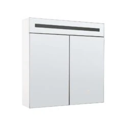 Beliani Badkamerkast Met Spiegel JARAMILLO - Wit Multiplex