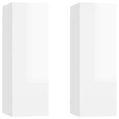 VidaXL Tv-meubelen 2 St 30,5x30x90 Cm Spaanplaat Hoogglans Wit