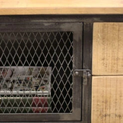 Industriële Dressoir Kast Bryce - 40x153x80 Cm - Mangohout - Bruin 6 Industriële Dressoir Kast Bryce - 40x153x80 Cm - Mangohout - Bruin -VIDAL Salle De Bain Winkel 1000043555 0102