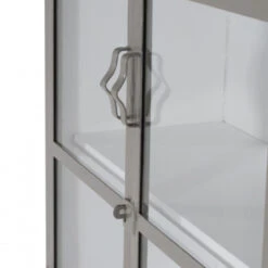 Giga Meubel Vitrinekast Stone/Wit - Metaal - 100x43x180cm - Big -VIDAL Salle De Bain Winkel 1000044382 0103