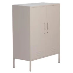 Giga Meubel Lockerkast Metaal Taupe - 85x40x110cm -VIDAL Salle De Bain Winkel 1000045200 0102