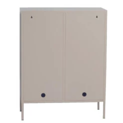Giga Meubel Lockerkast Metaal Taupe - 85x40x110cm -VIDAL Salle De Bain Winkel 1000045200 0103