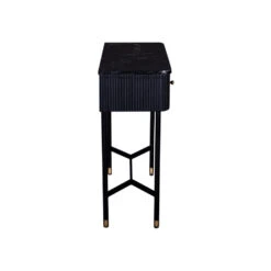 Giga Meubel Sidetable Zwart Met Marmer - Japandi Style - 90x33x80cm -VIDAL Salle De Bain Winkel 1000045208 0103