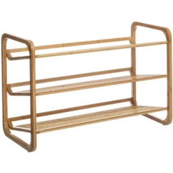 5Five Schoenenrek - Bruin - Bamboe - 9 Paar Schoenen - 74 X 50 Cm