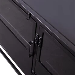 Giga Meubel Dressoir Zwart IJzer - 180x40x80cm - Urban Maat L -VIDAL Salle De Bain Winkel 1000046086 0102