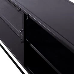 Giga Meubel Dressoir Zwart IJzer - 180x40x80cm - Urban Maat L -VIDAL Salle De Bain Winkel 1000046086 0103