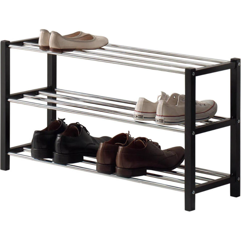 ACAZA Verzamelrek Voor 12 Paar Schoenen, Metaal, Zwart 1 ACAZA Verzamelrek Voor 12 Paar Schoenen, Metaal, Zwart