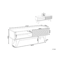 Beliani TV-kast TOLEDO - Wit Mdf 6 Beliani TV-kast TOLEDO - Wit Mdf -VIDAL Salle De Bain Winkel 1000047406 0102