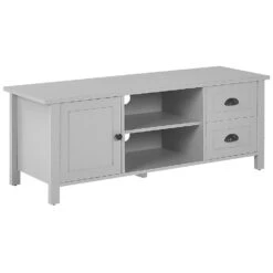 Beliani TV-kast HONOLULU - Grijs Vezelplaat