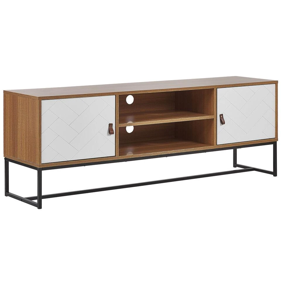 Beliani TV-kast NUEVA - Lichte Houtkleur Mdf 1 Beliani TV-kast NUEVA - Lichte Houtkleur Mdf